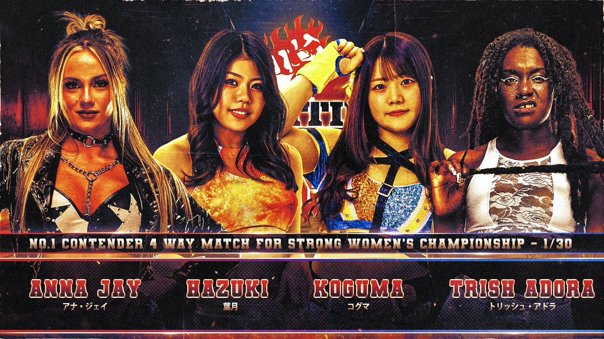njpwglobal's tweet photo. Three more matches have been added to Fighting Spirit Unleashed in Lowell 11/8!
#TMDK vs Grizzled Young Veterans!
Anna Jay vs Hazuki vs Koguma vs Trish Adora!
2/3 falls
West Coast Wrecking Crew vs Dirty Work!
👀https://t.co/lGmLfrgTjd
TIX: https://t.co/P4mjaoTQAv
#njFSU https://t.co/U4L9gkkqMv