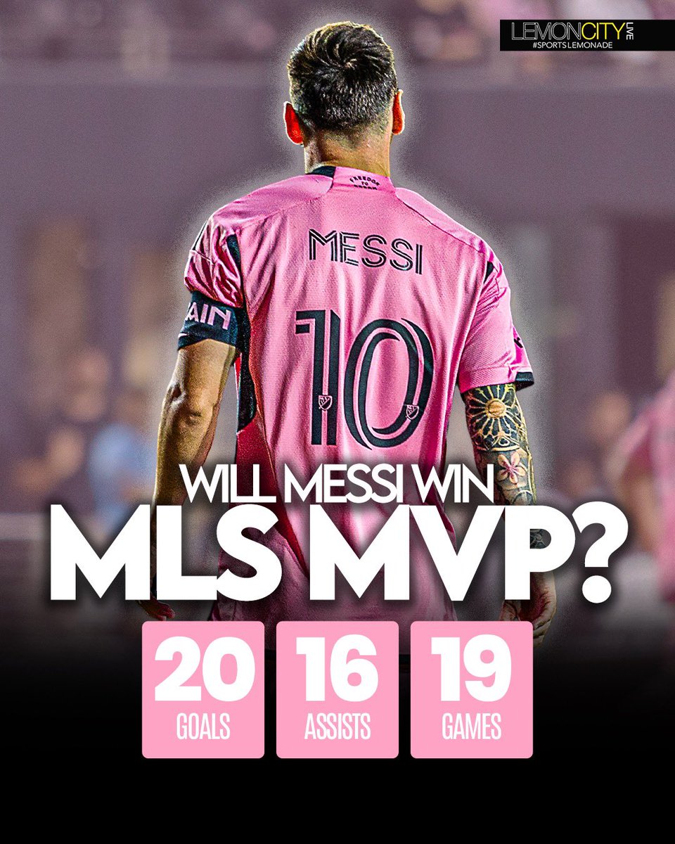LemonCityLive's tweet photo. Strong case for #MLS MVP… Lionel #Messi has astronomical stats playing less games than all the other candidates…#InterMiamiCF 

Do you think Messi should win MLS MVP? https://t.co/fqRurGLTcH