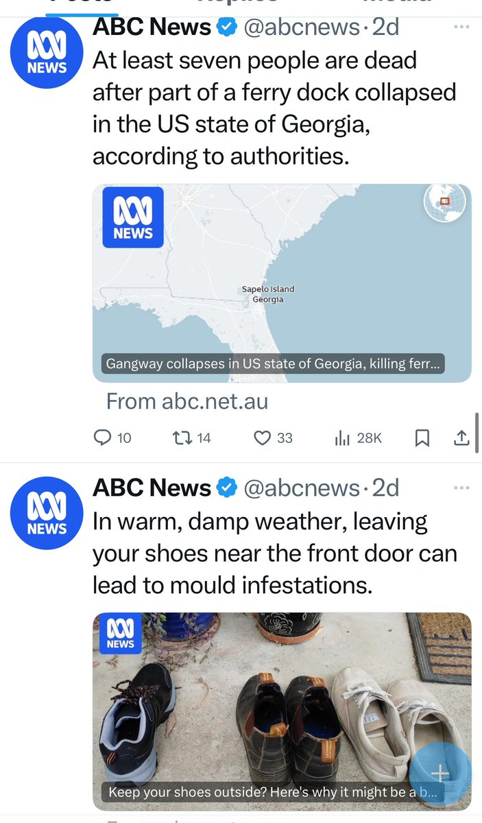 antoinette_news's tweet photo. An 11yo boy was shot dead by IDF in West Bank, harrowing footage of Beirut buildings toppled, plus ethnic cleansing in north Gaza.
Over at ABC, silence on news app, even under World. 
ABC’s X &amp; Instagram for past 36hrs has cat story a mouldy shoe story but nothing on Arab lives https://t.co/pmtzrrZFqu