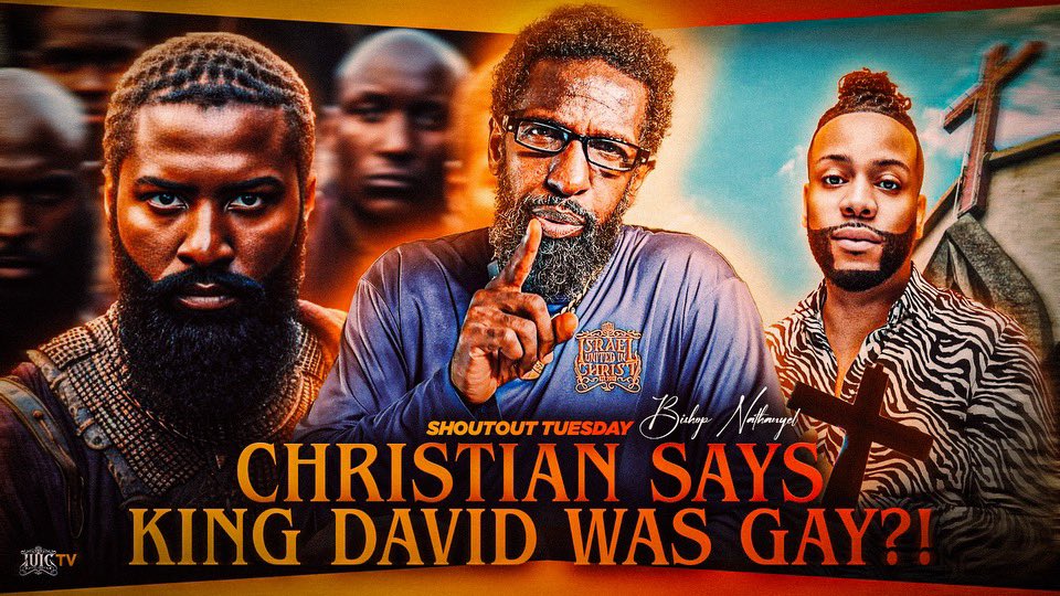 BishopNathanyel's tweet image. #SHOUTOUTTUESDAY Presents | “Christian Says, King David Was Gay?!”
youtu.be/86pXYRhUaHw 
Bishop Nathanyel destroys this wicked doctrine @6pm EST on #IUICTv app &amp;amp; #IUICEvents YouTube. #OnKingDavid #StayintheSpirit📖🖊️📓 #Shalom!