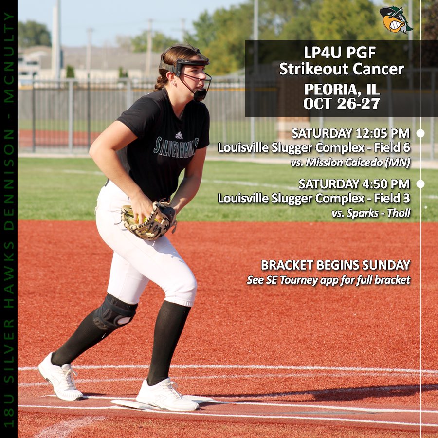 Lauren McNulty (@coach_mcnulty) on Twitter photo Let’s Play for U Strikeout Cancer this weekend!🎗️
Catch us in Peoria, IL at the Louisville Slugger Sports Complex!
<a href="/SilverHawkSball/">Silver Hawks</a> Let’s Play for U Strikeout Cancer this weekend!🎗️
Catch us in Peoria, IL at the Louisville Slugger Sports Complex!
<a href="/SilverHawkSball/">Silver Hawks</a>