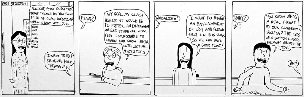 MichaelsComics1's tweet image. Who would you vote for?
#Inktober #GoodClass :)