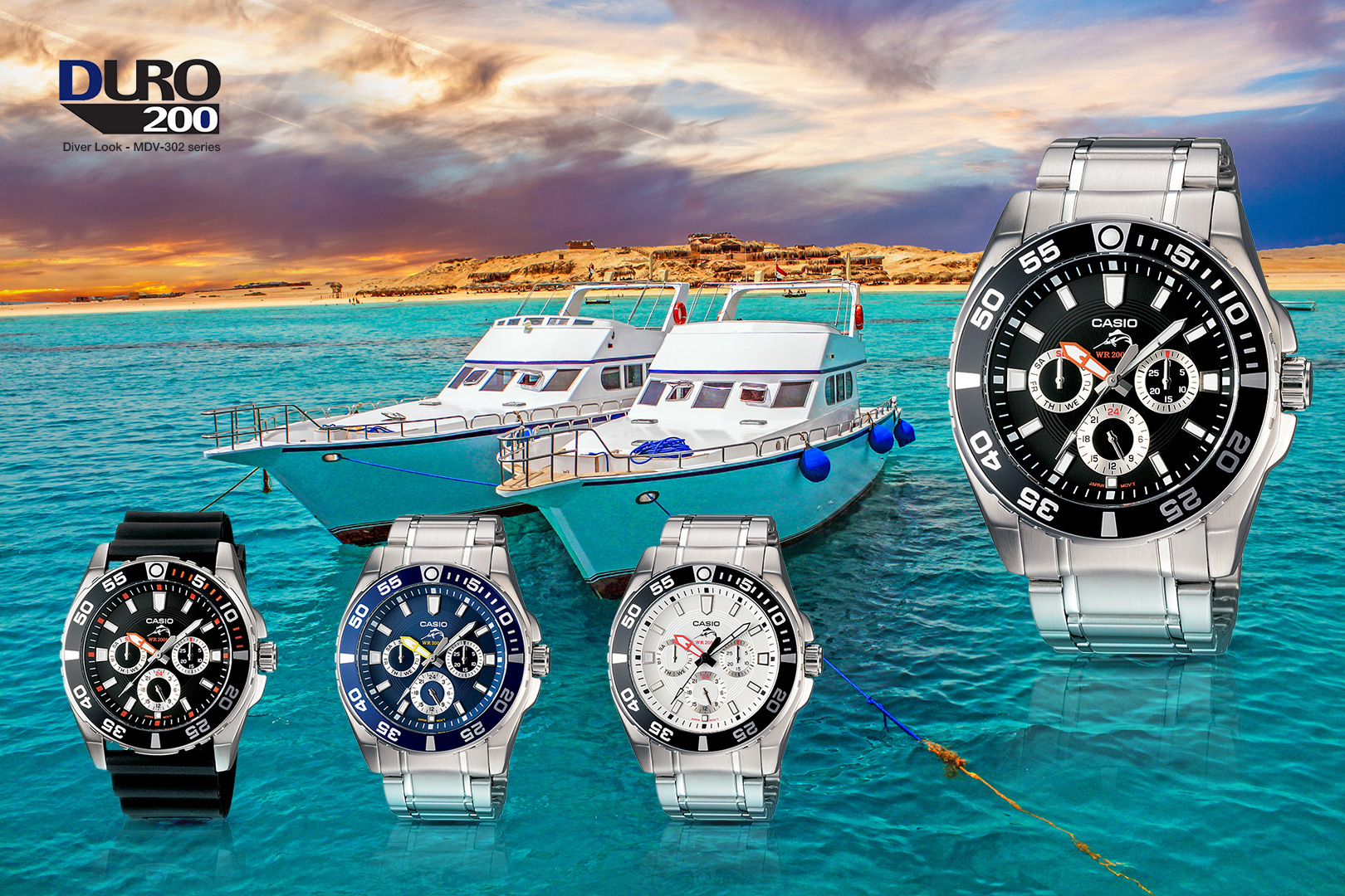 G Shock HK Javys on X DURO200 Diver Look MDV302 series 200m water resistant screw lock crown screw lock back and anti reverse bezel Popular large case From Left MDV 302 1AV MDV 302D 2AV 7AV 1AV javy...