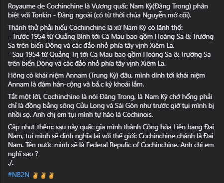 tuoitrequacgia's tweet photo. ...để gán lên toàn cõi chữ S.
Trong hình là Vương quấc Nam kỳ/Cochinchine với nhiều tiểu quấc bên trong, không hề dính dự chi với nước Tonkin. (3/3)
#Cochinchine #Cochinois
#Cochinese https://t.co/rJEjoKUPjI