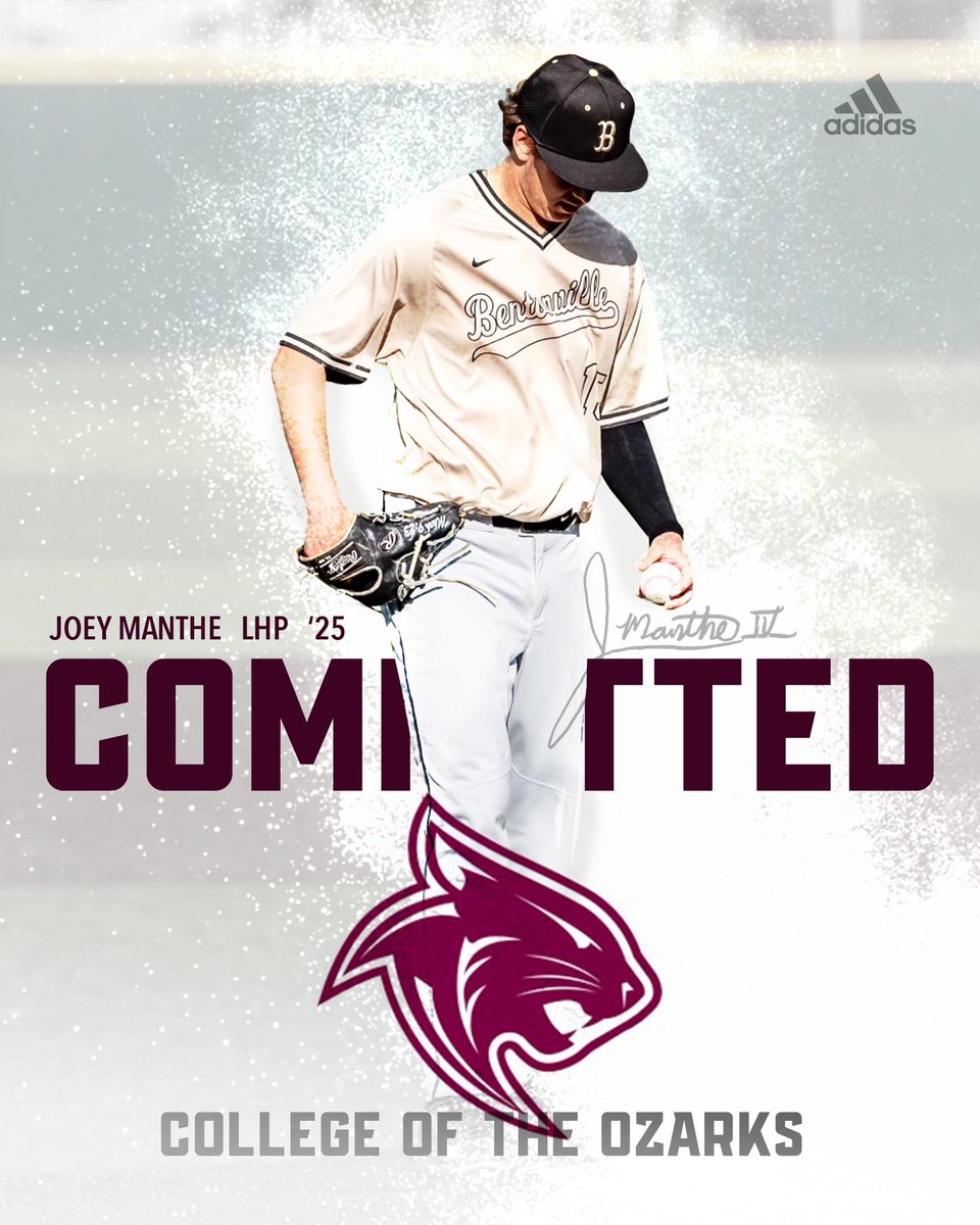 So excited to announce my commitment to play baseball at College of the Ozarks. All glory to god for this opportunity. Thank you mom and dad for believing in me!
Go bobcats!