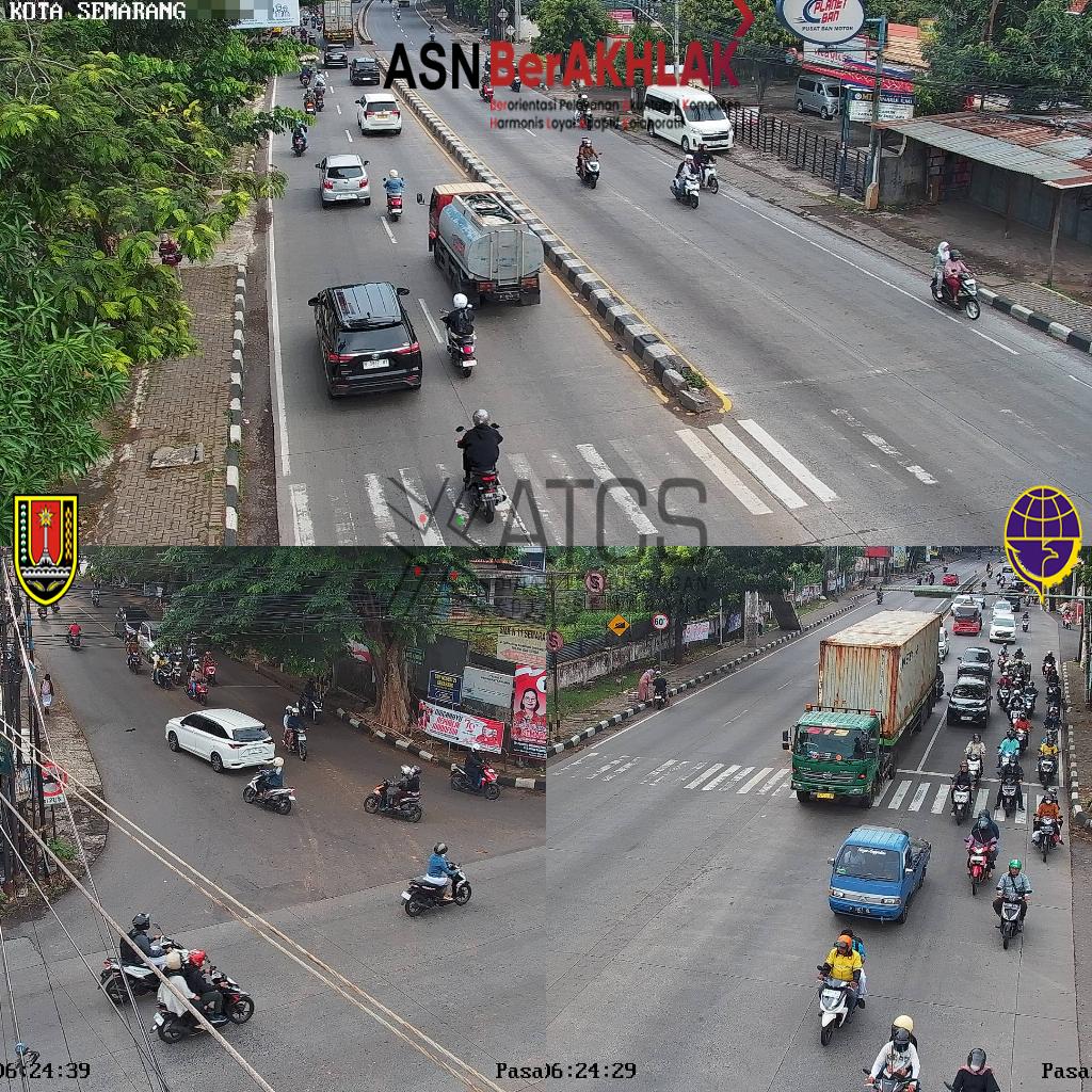 06.25 WIB Arus Lalin Simp Pasar Banyumanik terpantau ramai lancar dominasi KBM melintas dr arah selatan Jl.Perintis kemerdekaan.
@mbakitasmg @dishubkotasmg