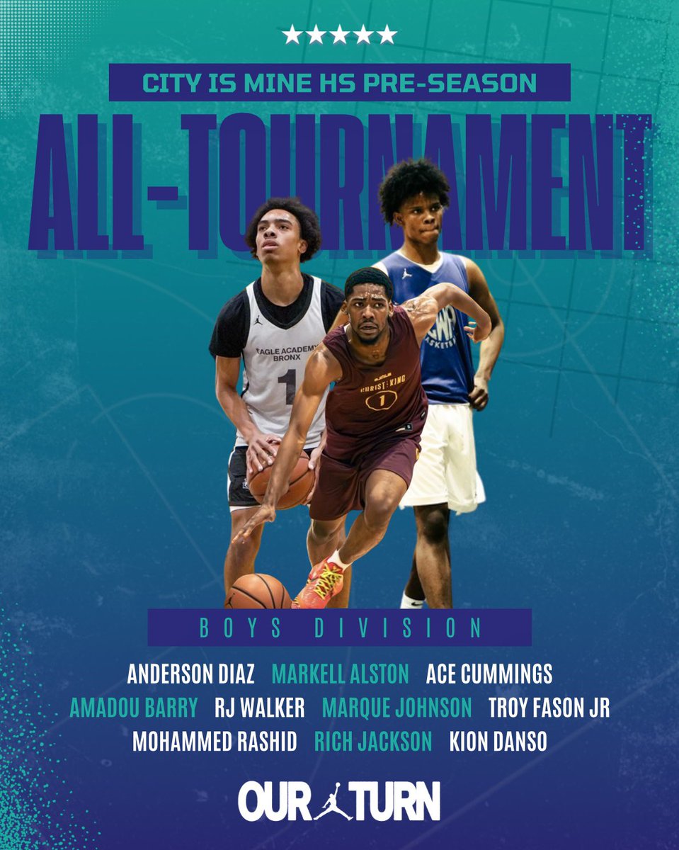 2024 City Is Mine HS Pre-Season All-Tournament Teams for both the Girls &amp; Boys Divisions 📈 Thank you to all of the participating programs for making year one epic 🗽 Championship Games this Sunday at <a href="/EagleBronx/">The Eagle Academy for Young Men • The Bronx</a> 🏆 #cityismine #preseason #jumpman