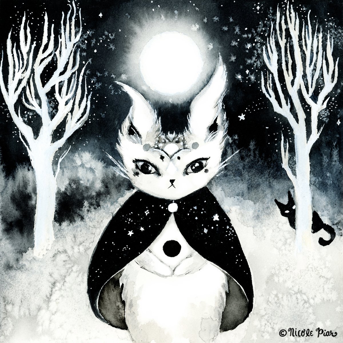 Meet Ghost La Fae. She is the October kitty in my 2025 calendar and one of the new cards in my Wander Kitten oracle Decks that got unlocked as we past through a stretch goal on my Kickstarter. She’s perfect for spooky season. kickstarter.com/projects/ghost…