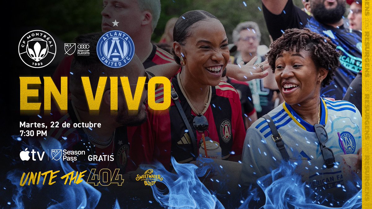 ¡YA COMIENZA! 🔵🟡

Todo listo para nuestro arranque en los #MLSCupPlayoffs 

¡VAMOOOS ATLANTA!

Míralo EN VIVO y GRATIS: apple.co/3Nv4z3H