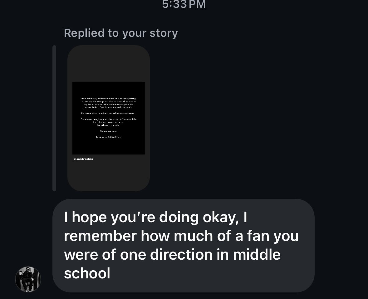 not my middle school boyfriend trying to reach out to me after this