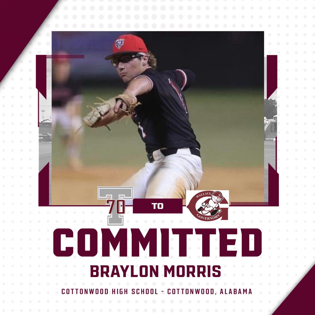 Blessed to announce my commitment to further my academic and athletic career at Wallace C.C. I would like to thank God,my family,coaches,and teammates that helped make this possible. # Go govs