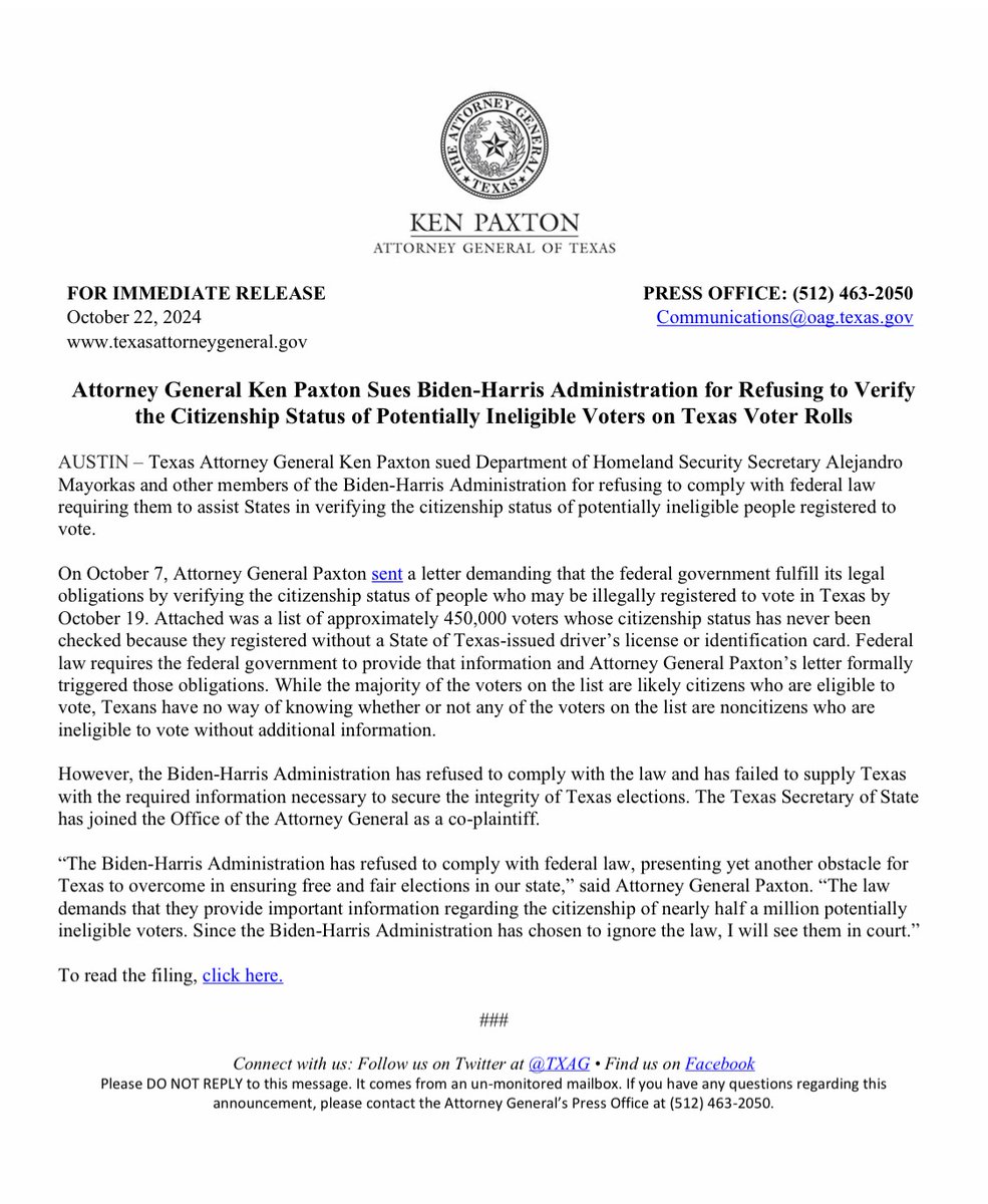 Attorney General Ken Paxton tweet media