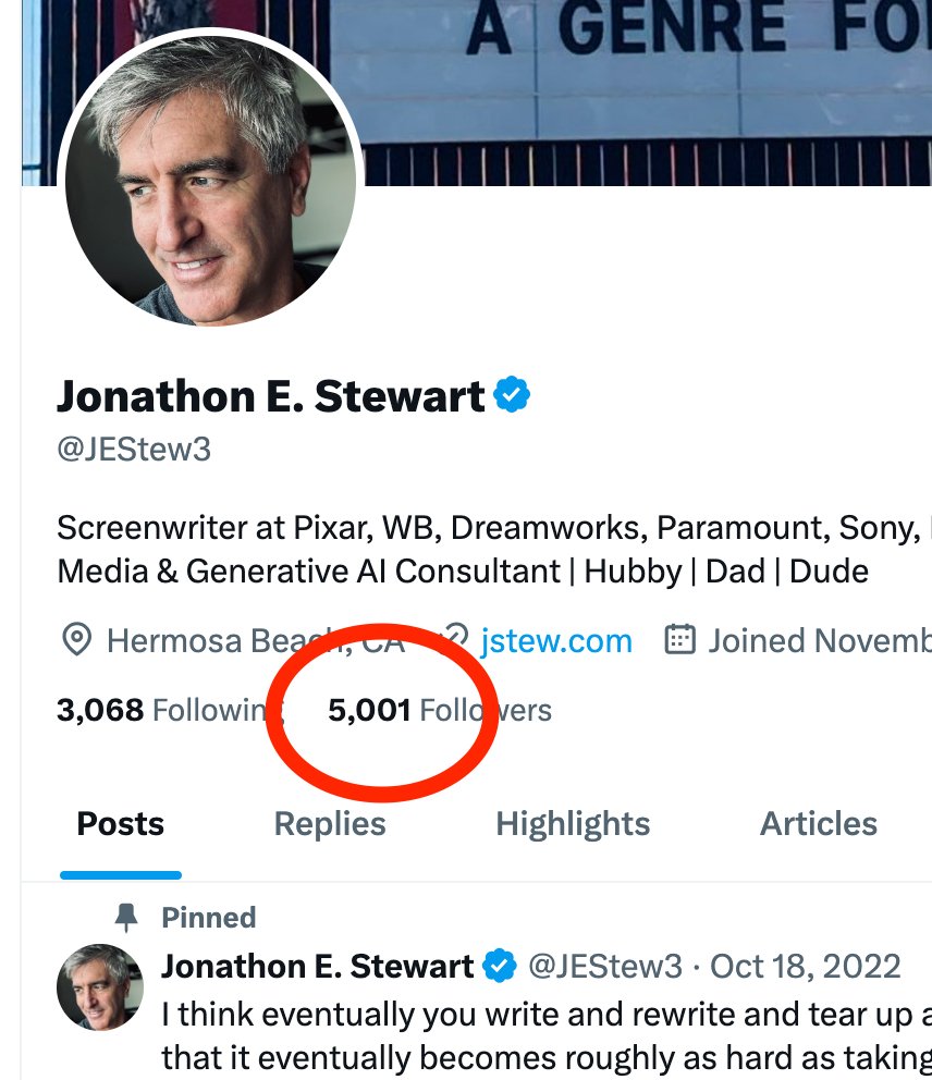 JEStew3's tweet image. Hey friends, celebrate every milestone, right?  THANK YOU for the incredible support and engagement along the way.  Let&apos;s all grow together, yeah? 

#screenwritingtwitter #WritingCommunity