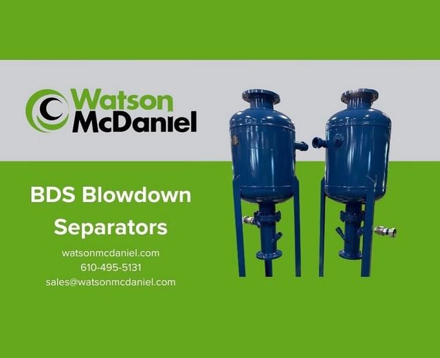 MartinEngineer3's tweet image. Watson McDaniel Company BDS Series Blowdown Separators are designed to safely separate hot water and the flash steam generated from boilers during blowdown. Visit our website by clicking the link in our bio, or give us a call at 800-950-VALV (8258) to learn more today!