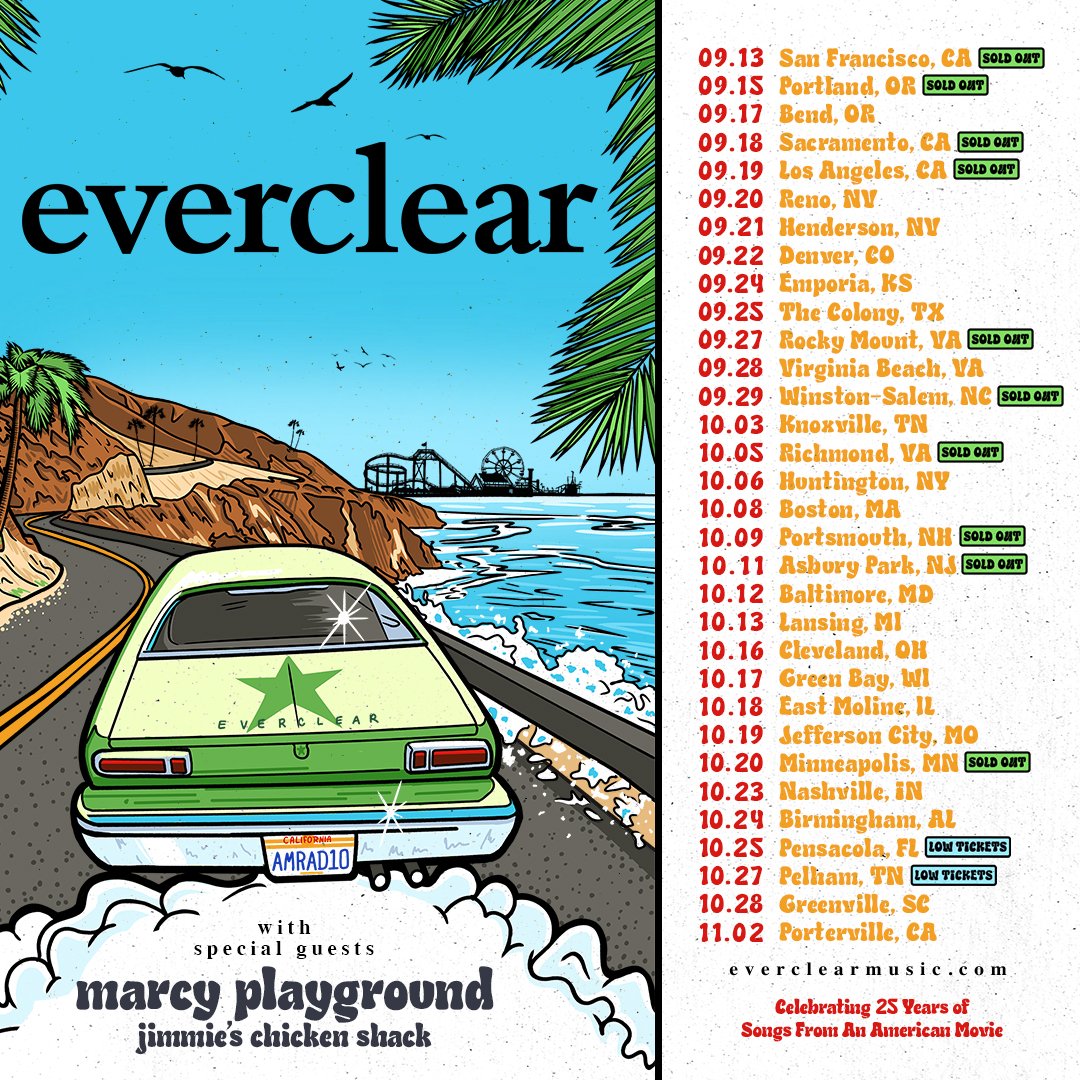 ⚠️ Low ticket warning. Get them while you can! 👀 
everclearmusic.com