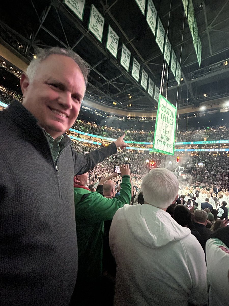 “I feel like this banner is for the fans!” 

Ned Flynn, owner of New England Flag &amp; Banner, pointing at the <a href="/celtics/">Boston Celtics</a> #Banner18, he  and his Woburn-based employees made. 

The 10x15 banner now hanging from the rafters of <a href="/tdgarden/">TD Garden</a>. <a href="/NBC10Boston/">NBC10 Boston</a>
