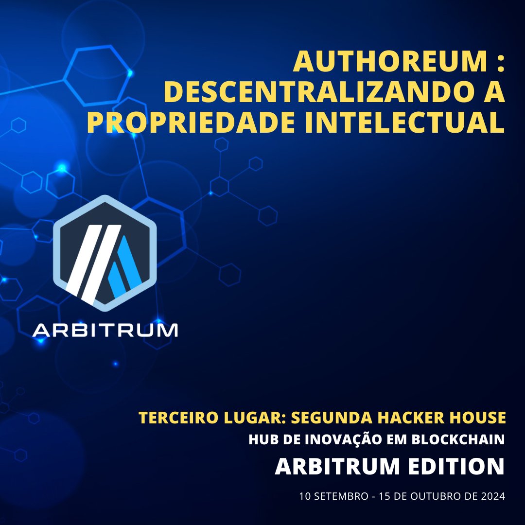 3 best projects/dApps prototyped using <a href="/abakhus/">Abakhus</a> and <a href="/arbitrum/">Arbitrum</a> during the Second Hacker House of our Blockchain Innovation Hub 

1st place: <a href="/learnchainapp/">LearnChain</a> 
2nd place: ArtChain
3rd place: Authoreum

Many thanks to <a href="/arbitrum/">Arbitrum</a> and <a href="/SEEDLatam/">SEED Latam 🚀 🔊</a> for the grant and valuable support 🚀