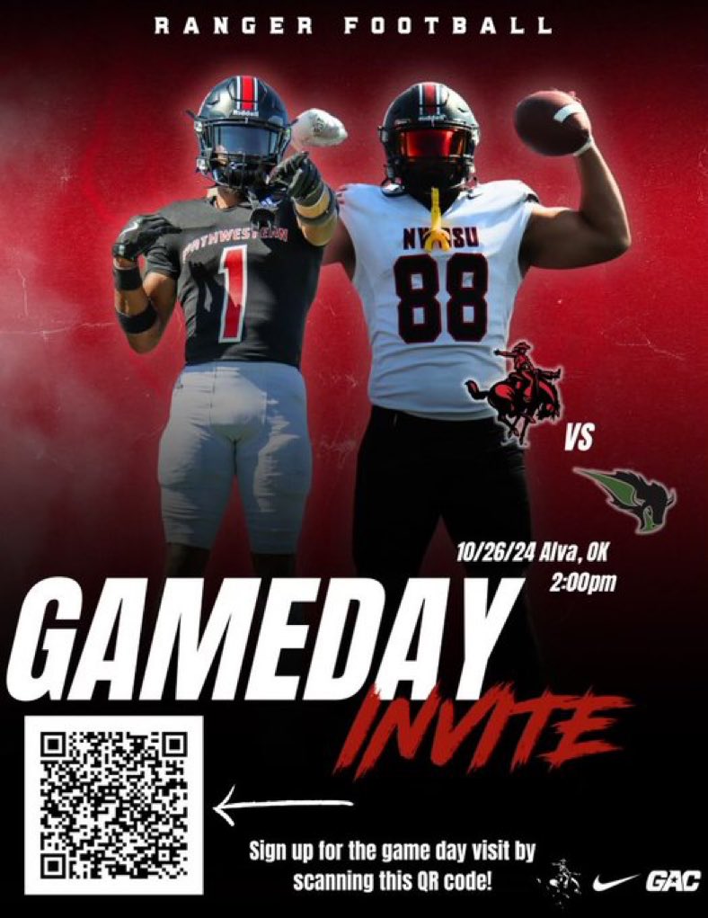 Thank you <a href="/Coach_J_Medrano/">Jason Medrano</a> for the invite
<a href="/ChandlerRhodes/">Chandler Rhodes</a> <a href="/coachmac_/">Cody McDaniel</a> <a href="/CoachLeeBlank/">Lee Blankenship</a> <a href="/1BroncoFootball/">Mustang Football</a> <a href="/RecruitMustang/">Mustang Football Recruiting</a>