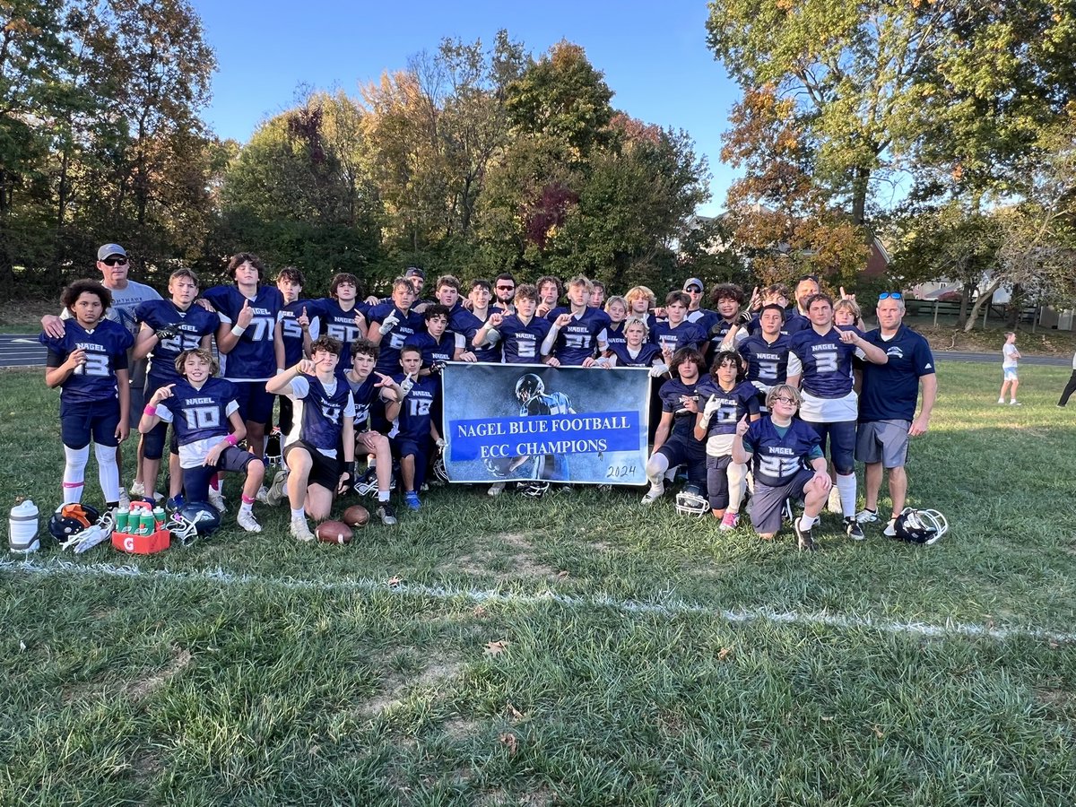 NMS Athletics (@nagelathletics) on Twitter photo HUGE CONGRATS to 8 Blue FB for their W tonight over Little Miami and clinching an ECC Championship! What a career for these kids! Couldn’t be more proud of them on the field and off the field! Just an all around great group of kids! Can’t wait to see the success in HS! HUGE CONGRATS to 8 Blue FB for their W tonight over Little Miami and clinching an ECC Championship! What a career for these kids! Couldn’t be more proud of them on the field and off the field! Just an all around great group of kids! Can’t wait to see the success in HS!