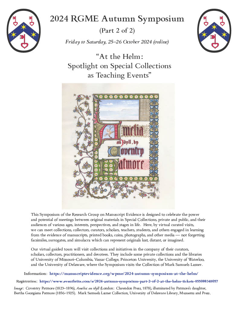 We hope to see you this Friday! 
Info: manuscriptevidence.org/wpme/2024-autu…
registration: eventbrite.com/e/2024-autumn-…