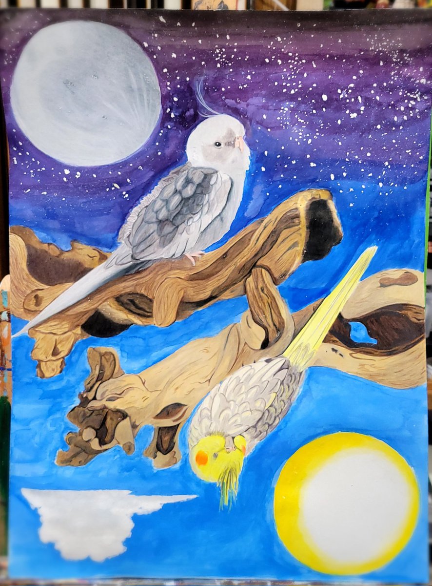 The Sun, The Moon, &amp; The Love They Shared

Prismacolor and India Ink on Legion Stonehenge | ~31 hours | #traditionalart | #birds