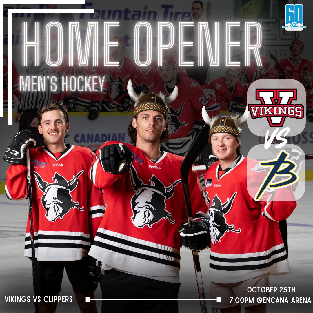 🚨DOUBLE HEADER🚨
Come support your Vikings this Friday October 25th at the EnCana Arena for our HOME OPENERS as we take on
<a href="/Briercrest/">BRIERCREST</a> to kick off the 2024/2025 season🤘🏼🔥
Oct. 25th 7PM
Oct. 26th 2PM