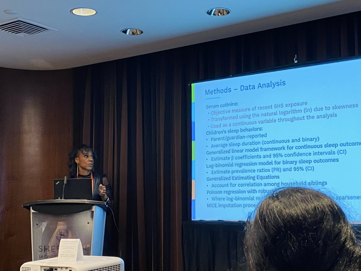 Such an honor to give a talk about secondhand tobacco smoke exposure and its impact on sleep behaviors in vulnerable pediatric populations at the <a href="/ISExposureSci/">International Society of Exposure Science</a> 2024 Annual Meeting in Montreal, Canada.🇨🇦! #epidemiology #science #environmental #exposures #healthdisparities
