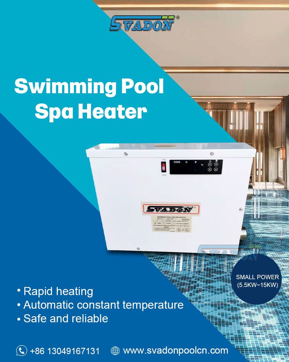 Svadonpool4709's tweet image. Svadon Pool Spa Heater
✅ Rapid heating
✅ Automatic constant temperature
✅ Safe and reliable 

#poolheater #spaheater #poolheatpump #spaheatpump #rapidheaterforswimmingpool #guanya #svadon