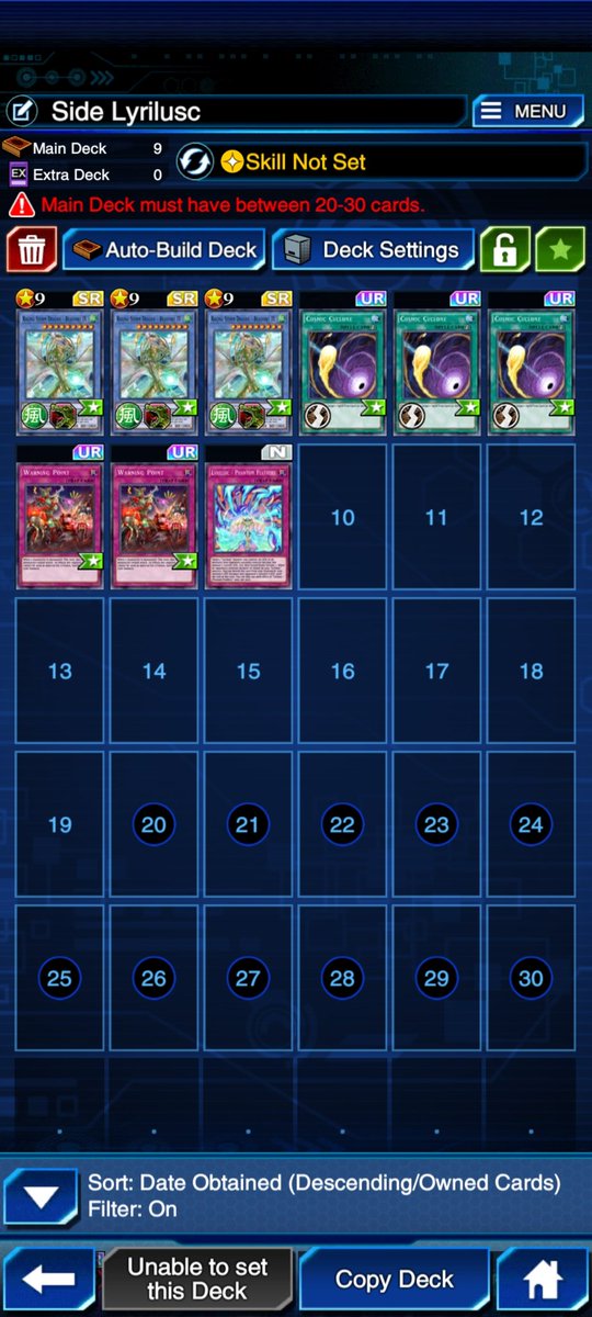 2nd place CDL qualifier #7

R1: 2-0 Lyrilusc
R2: 2-1 Lyrilusc
R3: 2-0 Raidraptor
R4: 2-0 Lyrilusc
R5: 2-1 Sky Striker
Final: 1-2 Agents