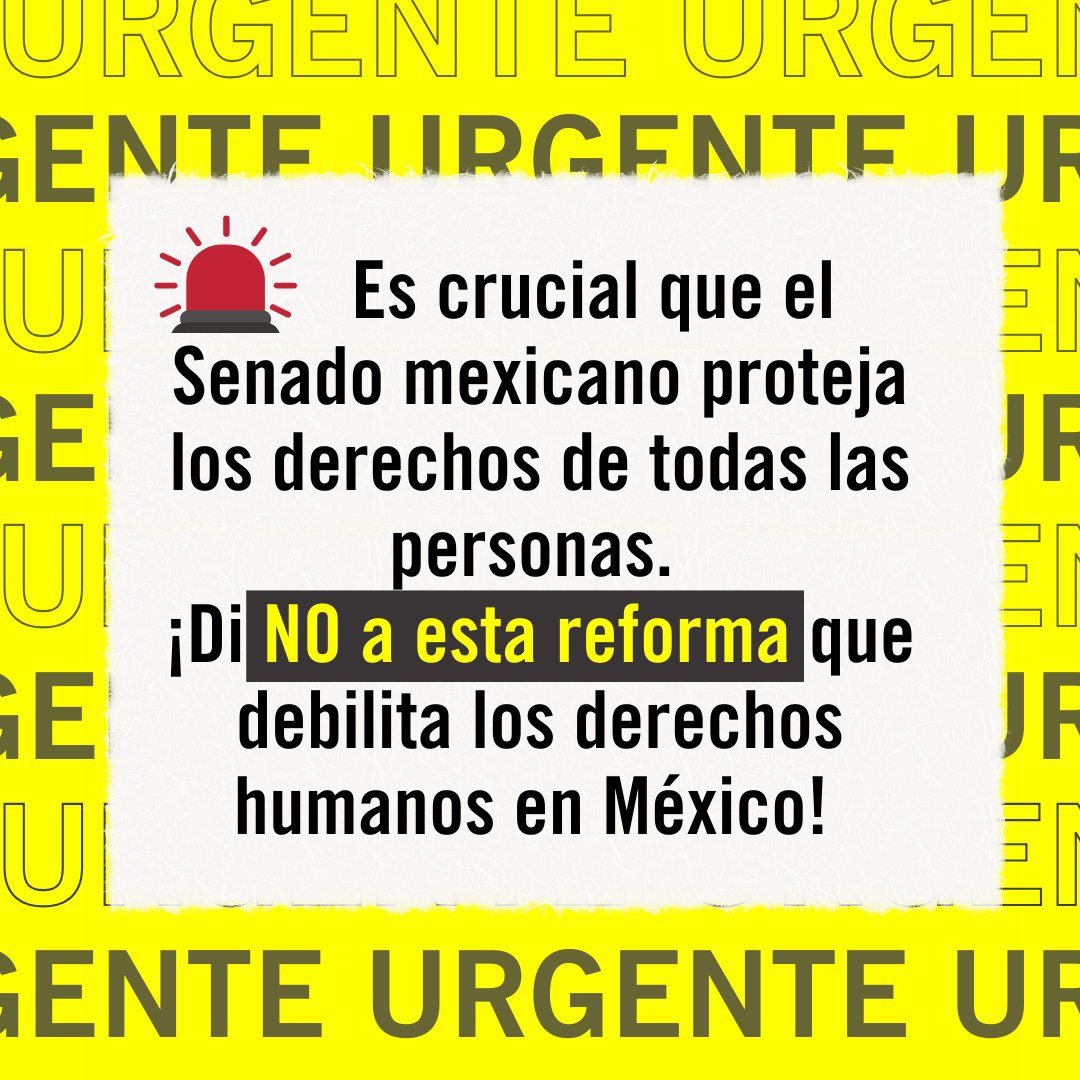 azucenau's tweet photo. #ELDATO | Amnistía Internacional llama al senado votar contra la reforma que contraviene disposiciones internacionales y amenaza los #DerechosHumanos en nuestro país. 

Insiste en que reforma busca eliminar el control de convencionalidad, una herramienta clave para garantizar que nuestras leyes respeten los tratados internacionales e interamericanos de los que el Estado Mexicano es parte.