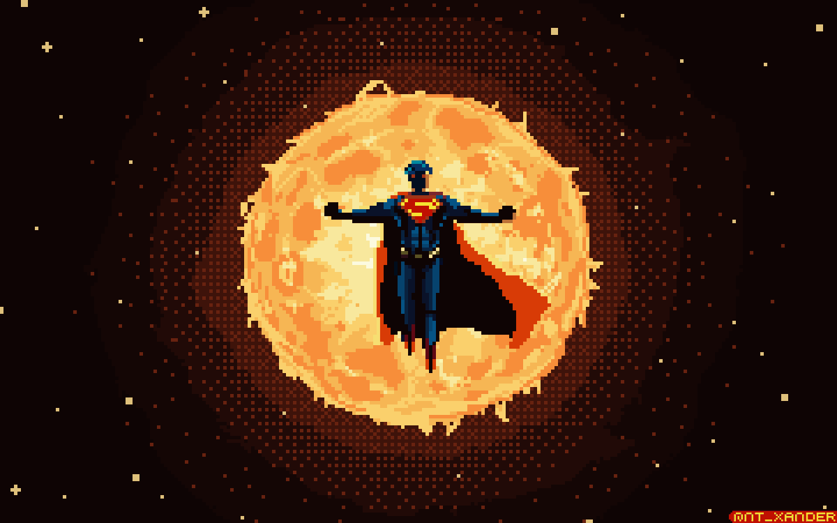 Inktober Day 09 - Sun The man of steel is charging up from the Earth's  yellow sun. #inktober2024 #inktober2024day9 #supermanlegacy #asepriteart  #SupermanAndLois #JusticeLeague #sun