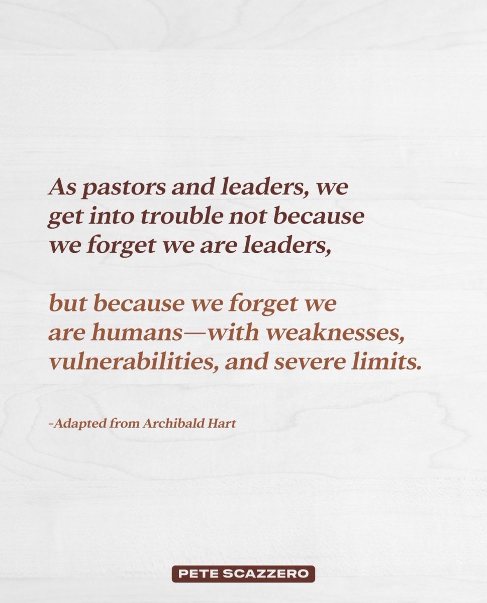 Leaders are humans first. <a href="/petescazzero/">Pete Scazzero</a>