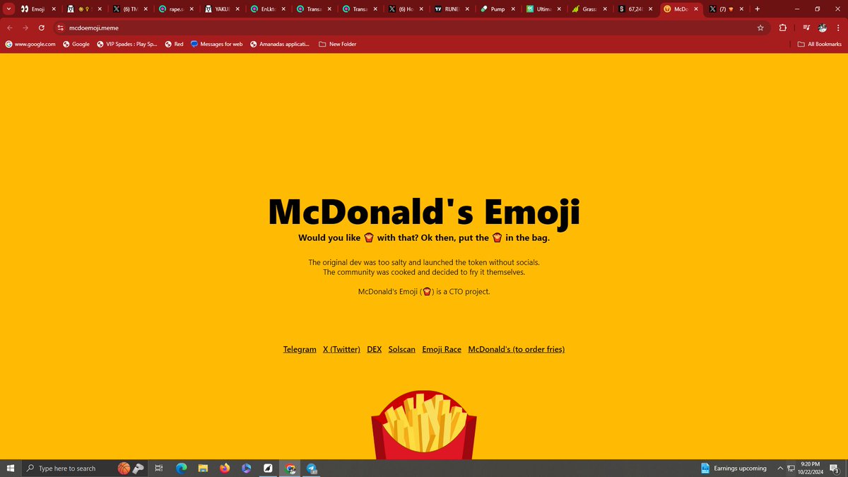 โ๏ธTradeNinja๐งฉ (@pittarm27) on Twitter photo You want Utility!! U can order fresh $๐, Right from the <a href="/mcdoemoji/">๐ McDonald's Emoji โฅ CTO</a> website!!!! Bullishh and hungry!!! You want Utility!! U can order fresh $๐, Right from the <a href="/mcdoemoji/">๐ McDonald's Emoji โฅ CTO</a> website!!!! Bullishh and hungry!!!