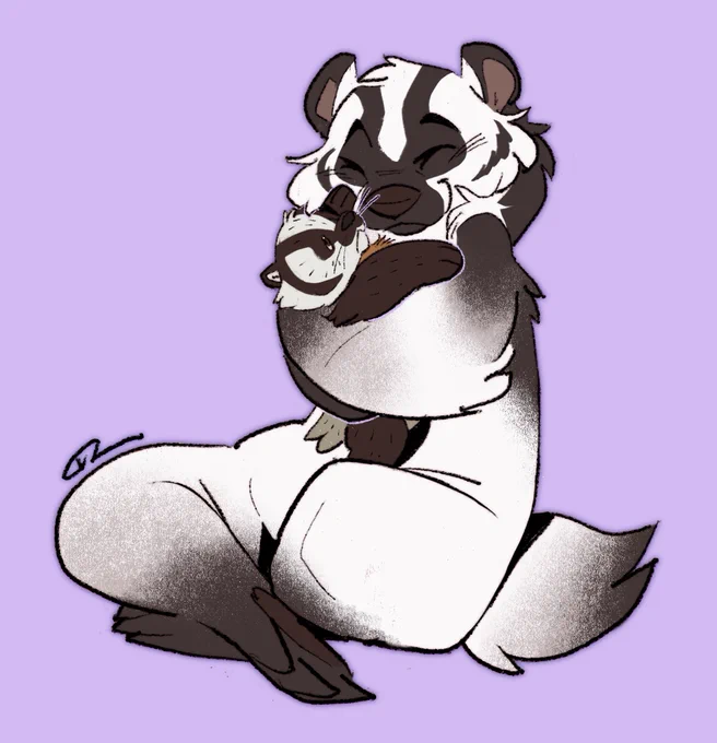 mr president another gordon badger has hit the twitter…. commission for  of she and her own cuddle buddy!! 