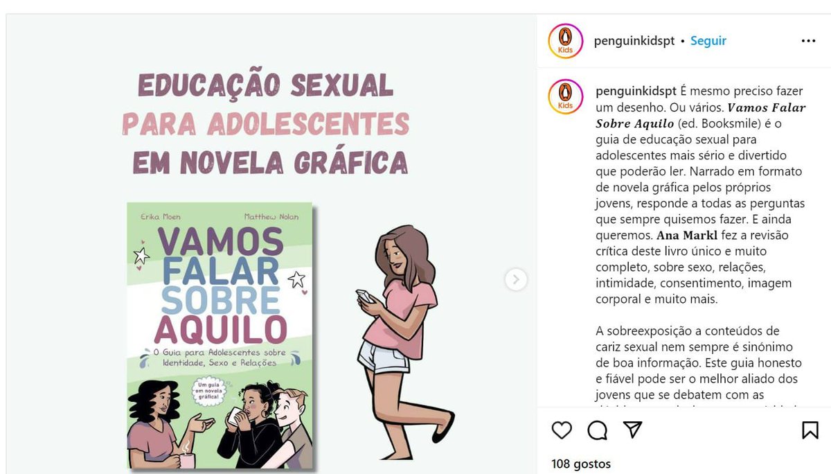 TugaVerso's tweet photo. 🇵🇹 | Livro que será do programa escolar das crianças para educação sexual.

PS e PSD aprovaram este livro para entrar no programa de educação sexual das crianças.
Bem elucidativo do quanto querem destruir os princípios e a verdadeira educação das nossas crianças e do quanto querem semear o caos no nosso país.

Continuamos a permitir estas coisas, quando estes responsáveis, deviam ser responsabilizados por este CRIME e serem presos!

Quando o povo vai deixar de ser manso?

#Revoltadepais #educaçãocriminosa