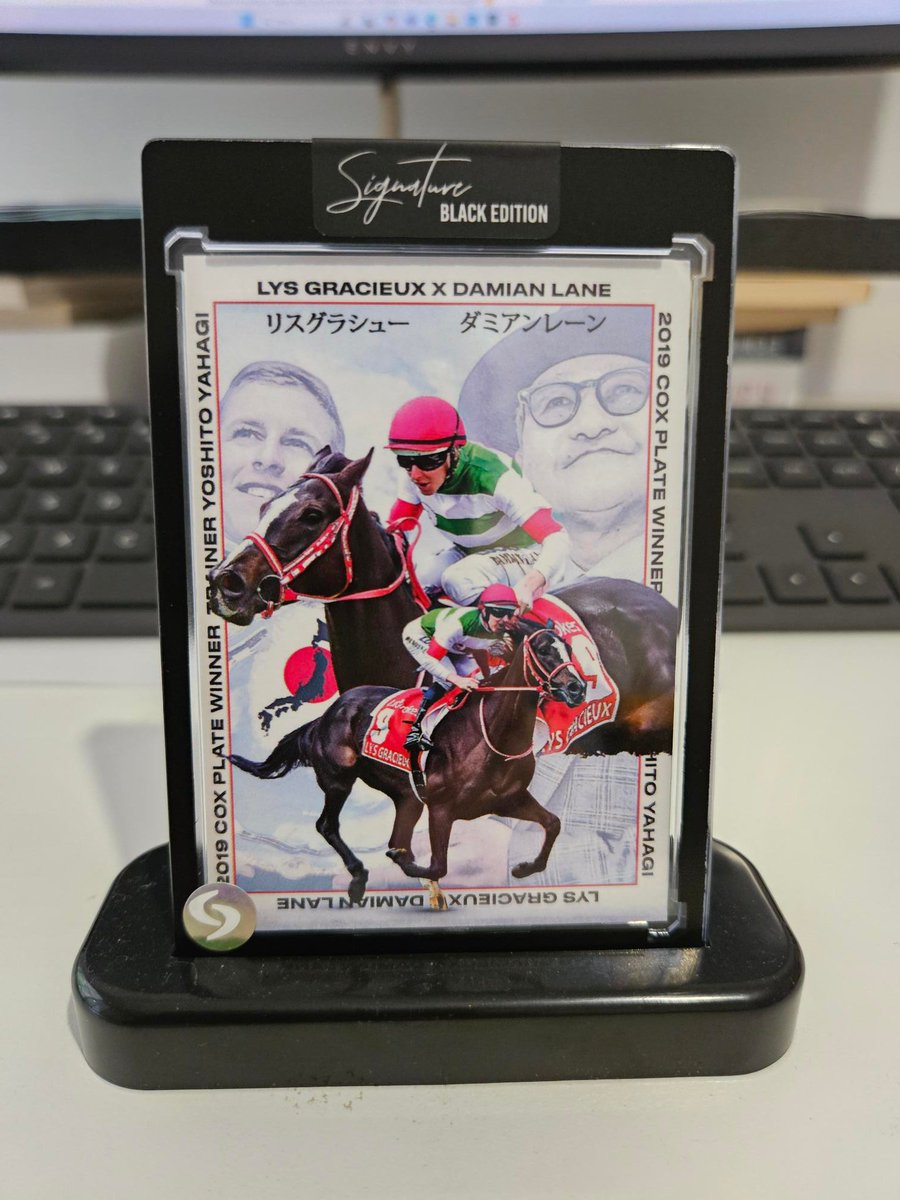 🎉 Cox Plate countdown giveaway #2 🎉
We’re giving away this Lys Gracieux card number 1 / 50🏇✨
To enter:
1. Follow <a href="/GraphicSterling/">Sterling Graphic Design</a>
2. Retweet this post
3. Tag 2 friends in the comments
#CoxPlate #HorseRacing #sidelineseries

MUST DO ALL THREE ABOVE - this card is as rare as