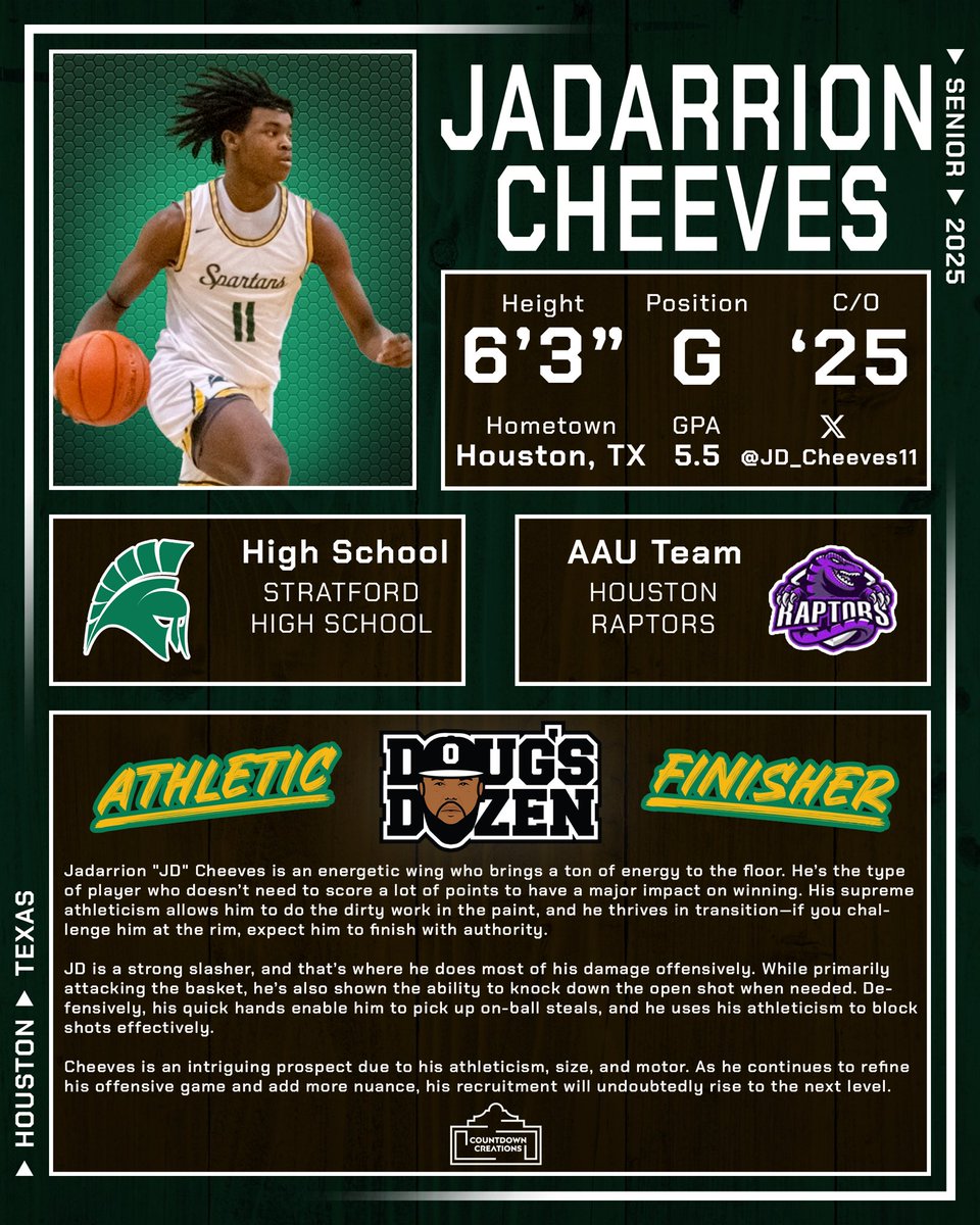 Doug Jones (@djones8301) on Twitter photo Check out the #DougsDozen Player Profile for:
Jadarrion βJDβ Cheeves <a href="/JD_Cheeves11/">JD Cheeves</a> <a href="/stratford_hoops/">Spartan Basketball</a> Check out the #DougsDozen Player Profile for:
Jadarrion βJDβ Cheeves <a href="/JD_Cheeves11/">JD Cheeves</a> <a href="/stratford_hoops/">Spartan Basketball</a>