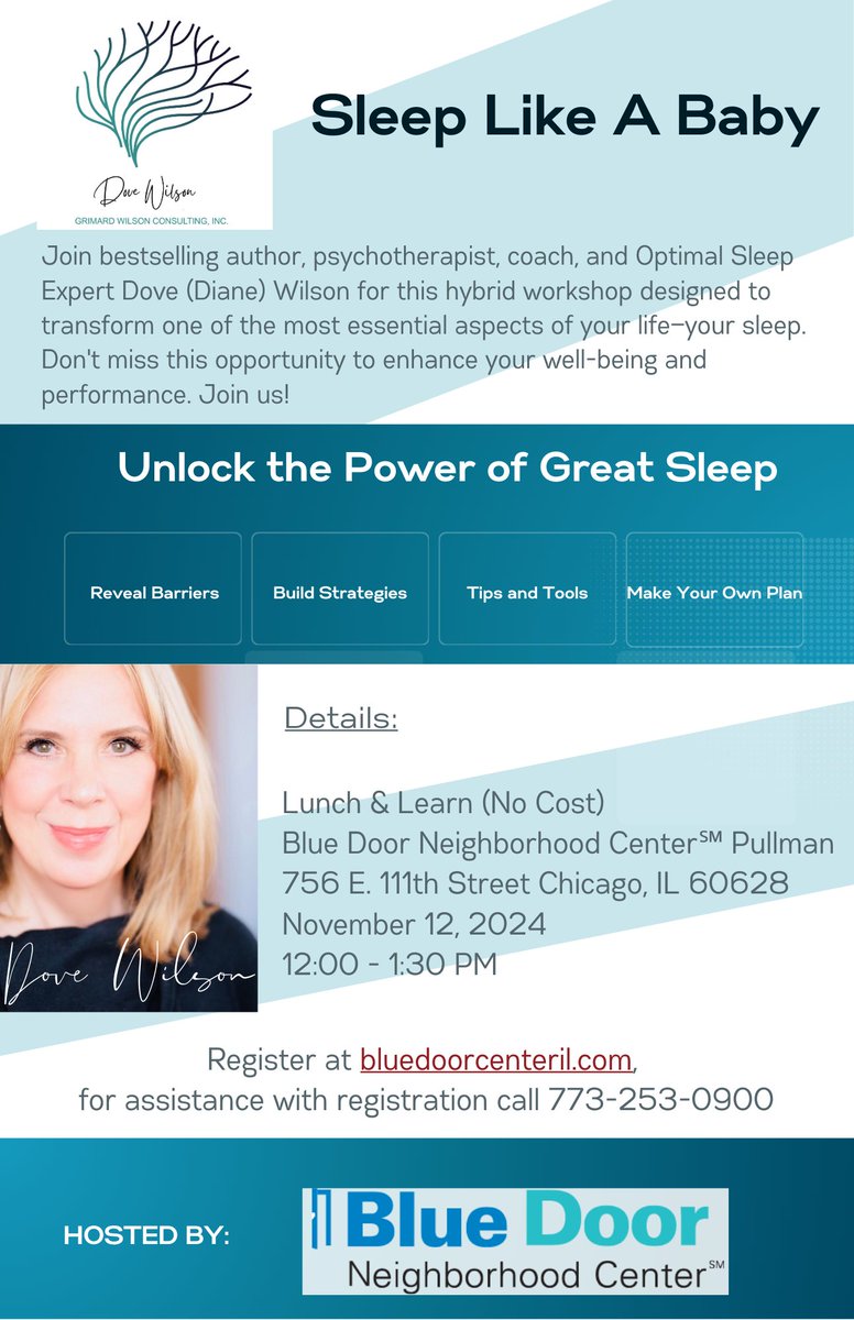 We will need good sleep after this is over!! A present for all on Nov 4 from @BlueDoorNeighborhoodcenter 
#sleep #Empowerment #TLC