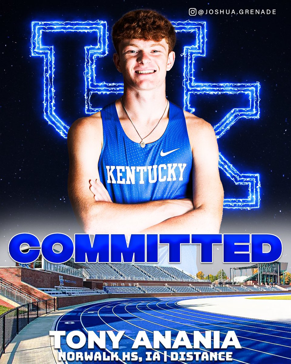 I’d like to announce my commitment to the University of Kentucky to continue my academic and athletic career! I’d like to thank God, my family, friends, and coaches for pushing me each and every day to strive for greatness. Go Cats!!🔵🔵