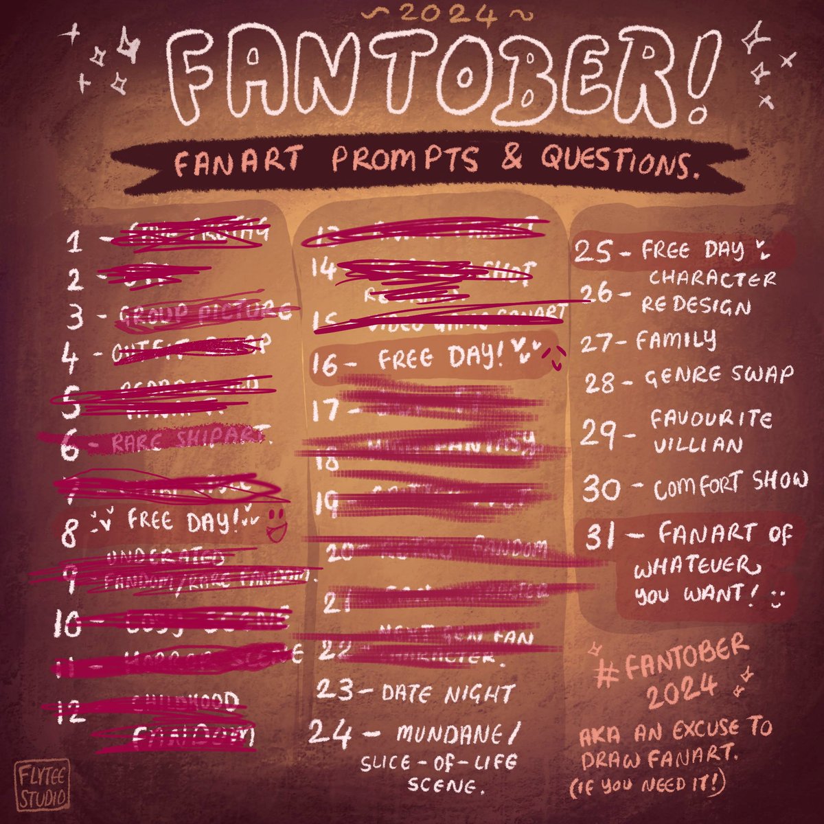 Ya sé! qwq no hice mis dibujos en la semana pero hice algunos bocetos pa compensar y el del día de hoy #fantober2024 #stray #señasmanwua #Bendy_and_the_ink_machine #Dandadan