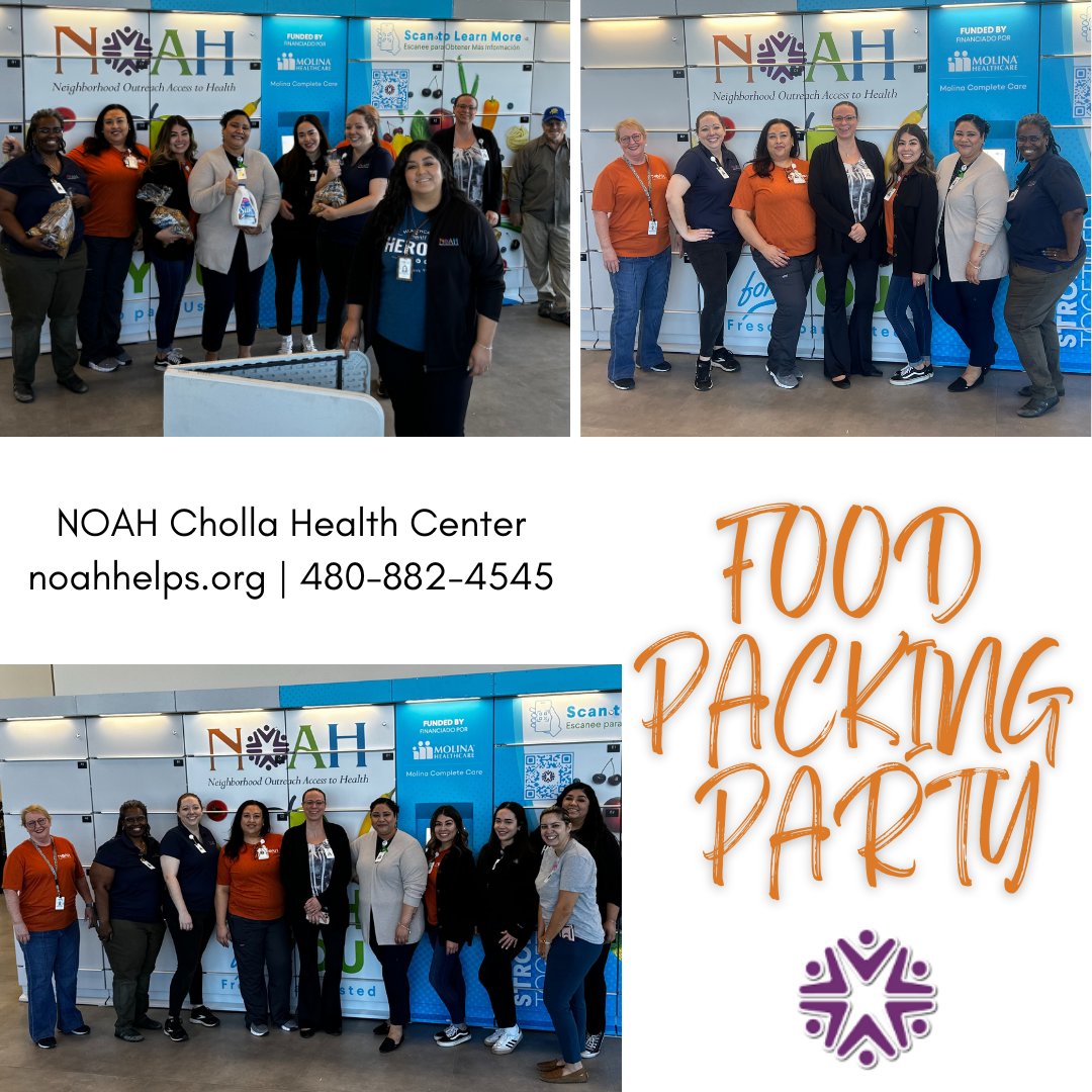 🌟 Big thanks to our Friends of NOAH and practice managers for teaming up at this month’s food packing party! 🤝 

Your efforts are making a real difference for families in need. Need support? Contact our community resources team at 480-882-4545. 
#NOAHCares