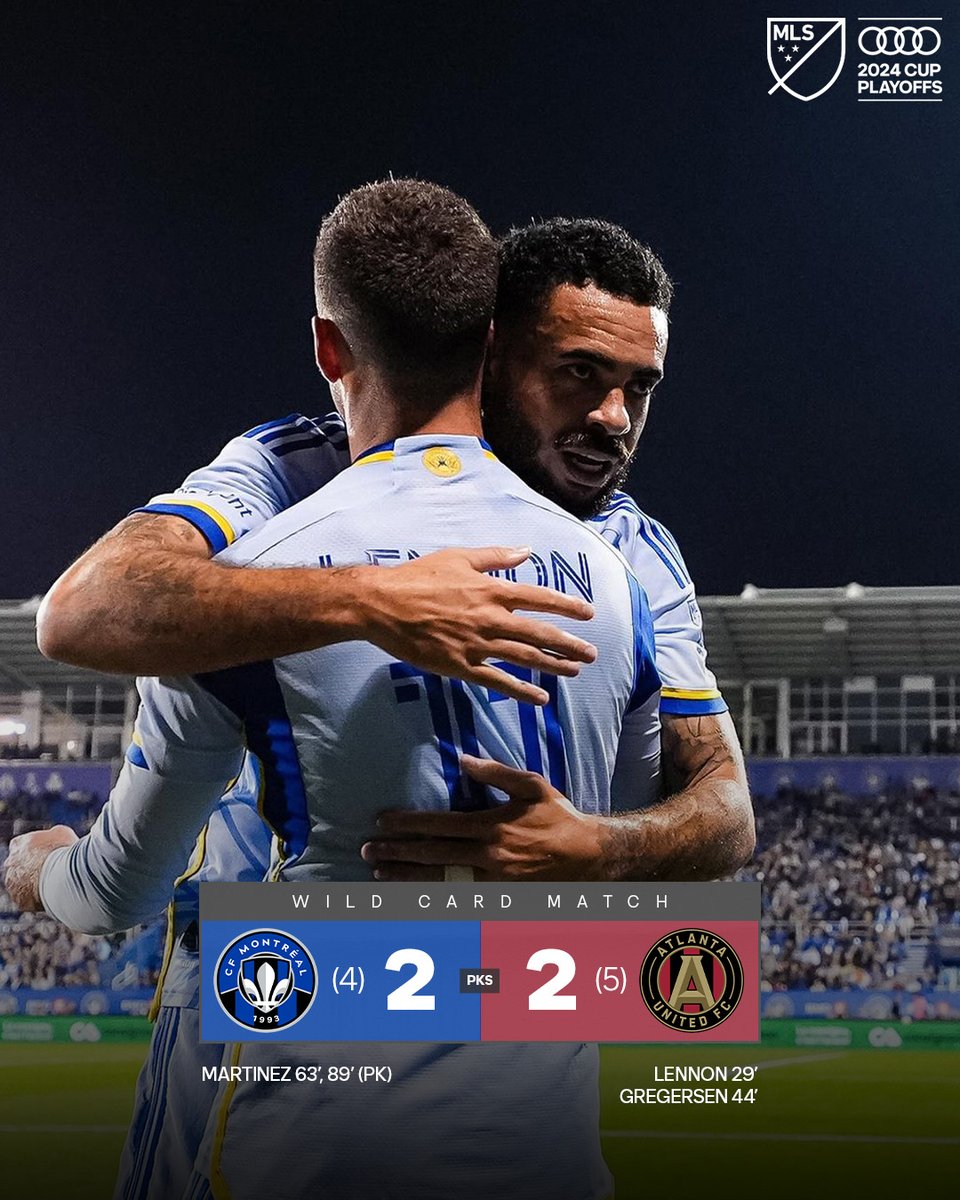 Major League Soccer (@mls) on Twitter photo MOVING ON 🥳
<a href="/ATLUTD/">Atlanta United FC</a> advance to take on <a href="/InterMiamiCF/">Inter Miami CF</a> after a wild win on penalties. MOVING ON 🥳
<a href="/ATLUTD/">Atlanta United FC</a> advance to take on <a href="/InterMiamiCF/">Inter Miami CF</a> after a wild win on penalties.