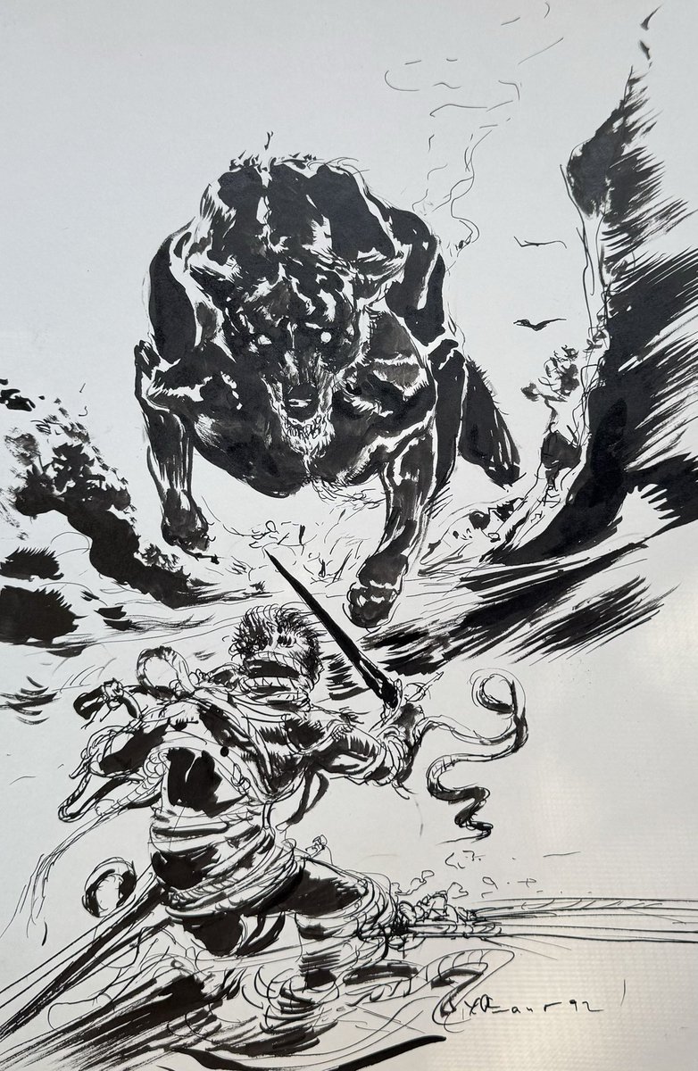 YoshitakaAmanoO's tweet image. Ink paint🖊️
A work of the past.