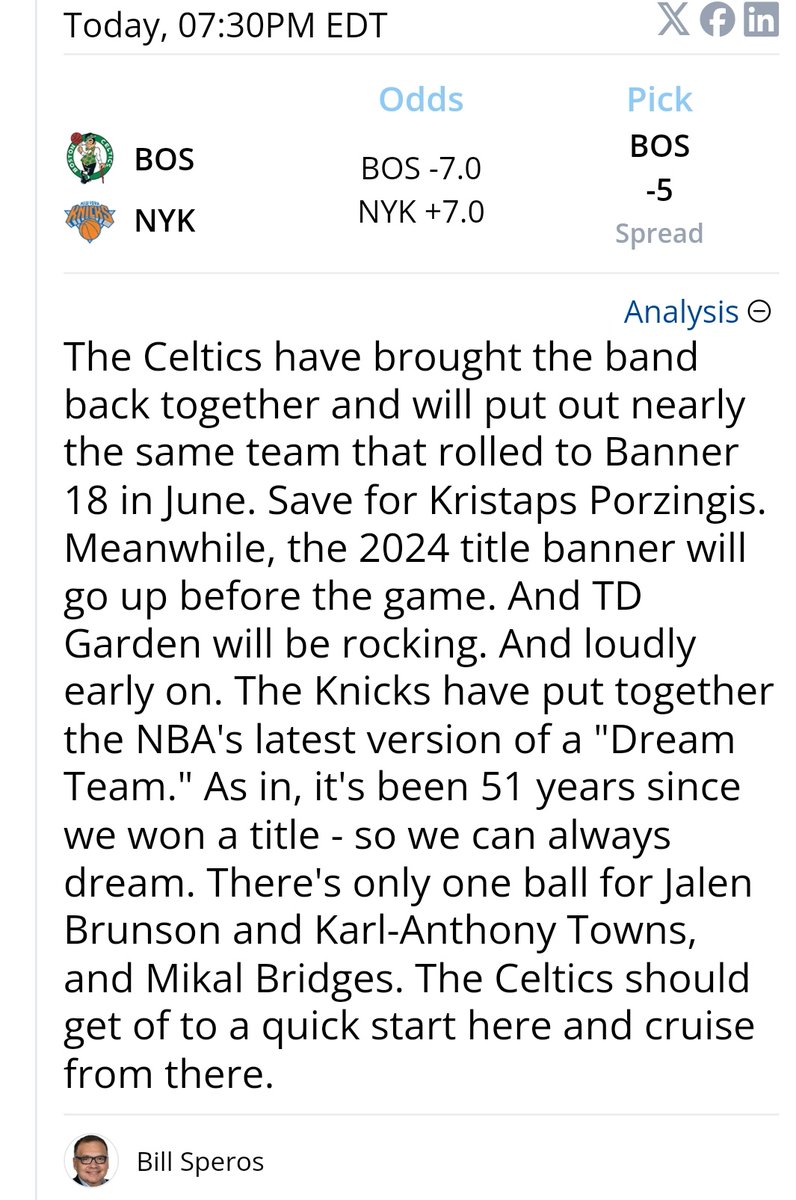 billsperos's tweet photo. 💰 Celtics -5
🏆 Banner Performance 

@Bookies Plus 
Sign Up For Free 🔽 https://t.co/axyFXhpXdp
#Over21 https://t.co/WlRMGcWiXg