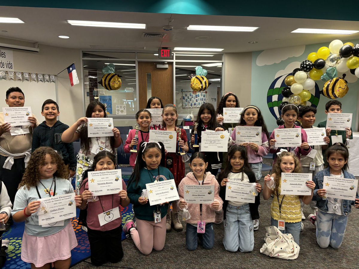 Julia Flores (@cpesjuliaflores) on Twitter photo 2024-25 CPES Spanish Spelling Bee. We’re so proud of our Wildcats! 🐝🏆🎉 <a href="/TISDCPES/">Canyon Pointe Elementary</a> <a href="/TISDMulti/">TISDMultilingual</a> <a href="/TomballISD/">Tomball ISD</a> 2024-25 CPES Spanish Spelling Bee. We’re so proud of our Wildcats! 🐝🏆🎉 <a href="/TISDCPES/">Canyon Pointe Elementary</a> <a href="/TISDMulti/">TISDMultilingual</a> <a href="/TomballISD/">Tomball ISD</a>