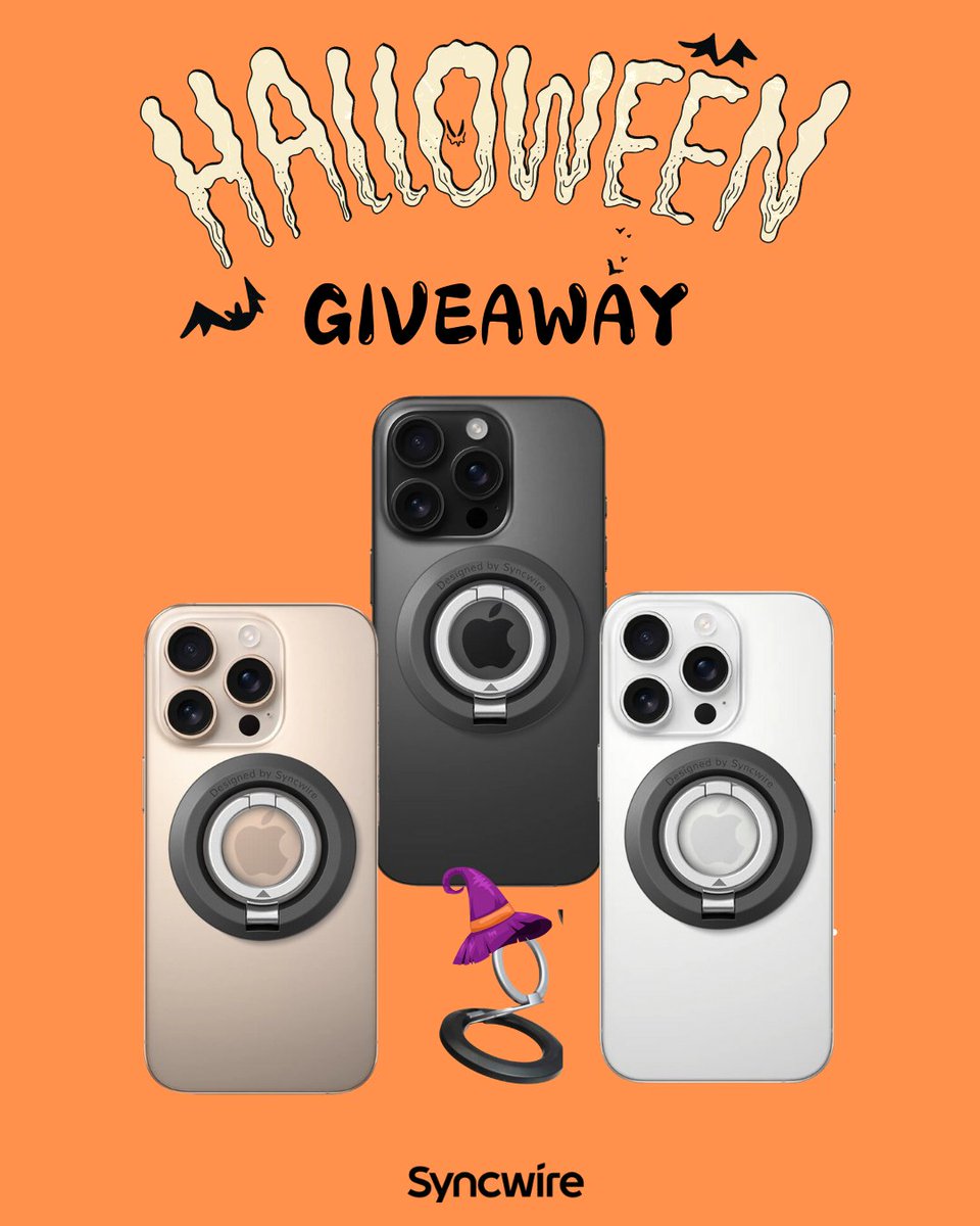 🎁 The “Grip-Up Halloween” giveaway is officially here!🎃 
🌟 How to enter: 
1. Follow our Facebook page 
2. Like and Share this post. 
3. Leave the emoji 🎃 and Tag #SyncwireHalloween #Syncwire in the comment section  
🗓Time of the event: Valid until November 1st