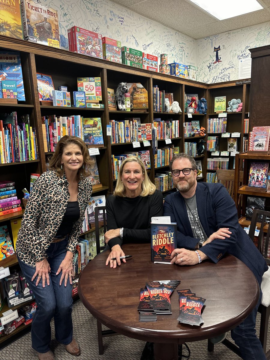 Enjoyed hearing how <a href="/RutaSepetys/">Ruta Sepetys Updates</a> and <a href="/SteveSheinkin/">Steve Sheinkin</a> collaborated on The Bletchley Riddle -a tale about an “underrepresented” group of code-breakers during World War II told from the perspective of two intelligent, curious siblings.