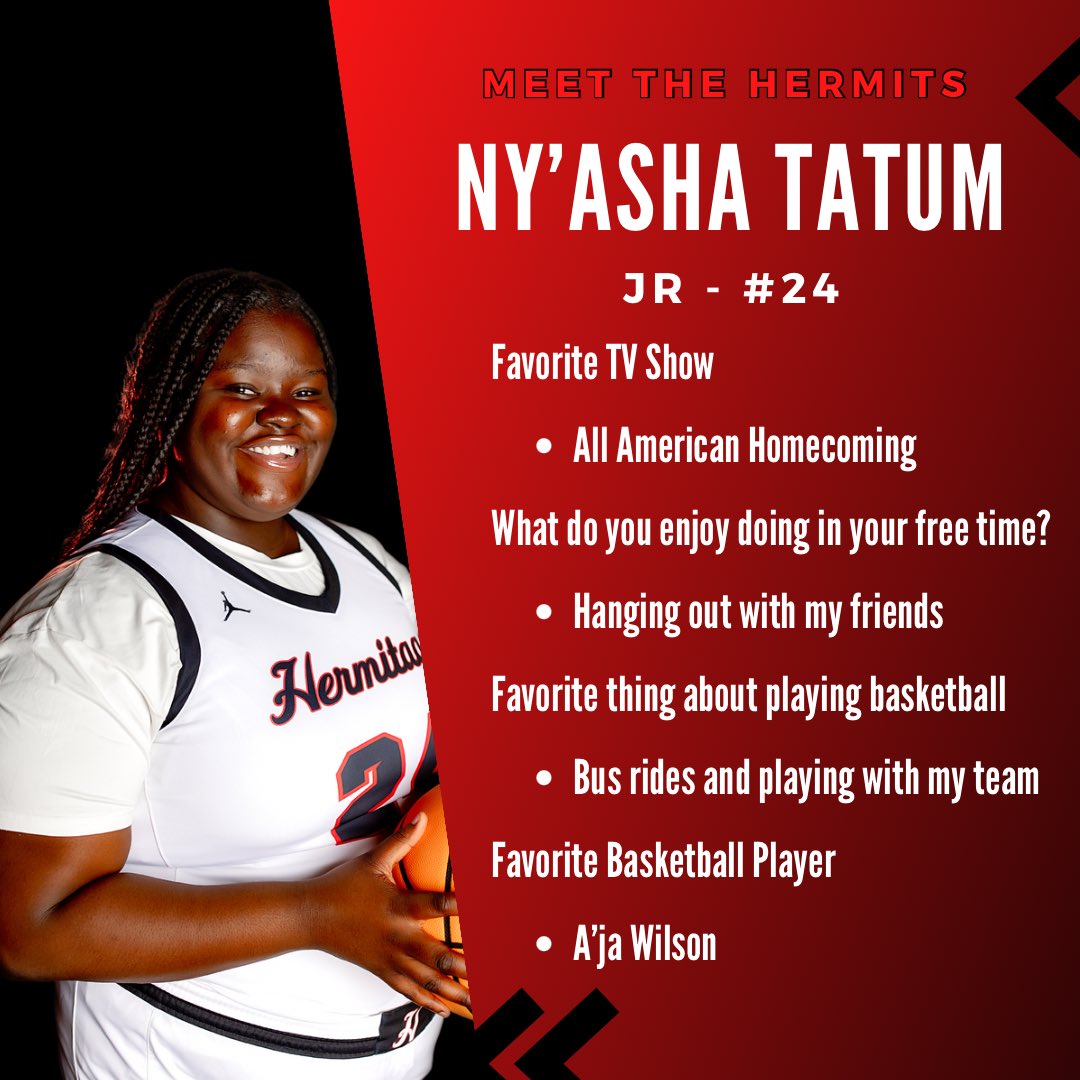 HermitageHoops's tweet photo. Meet junior Ny’Asha Tatum! #TogetherWeHunt https://t.co/P3KM06PWh8