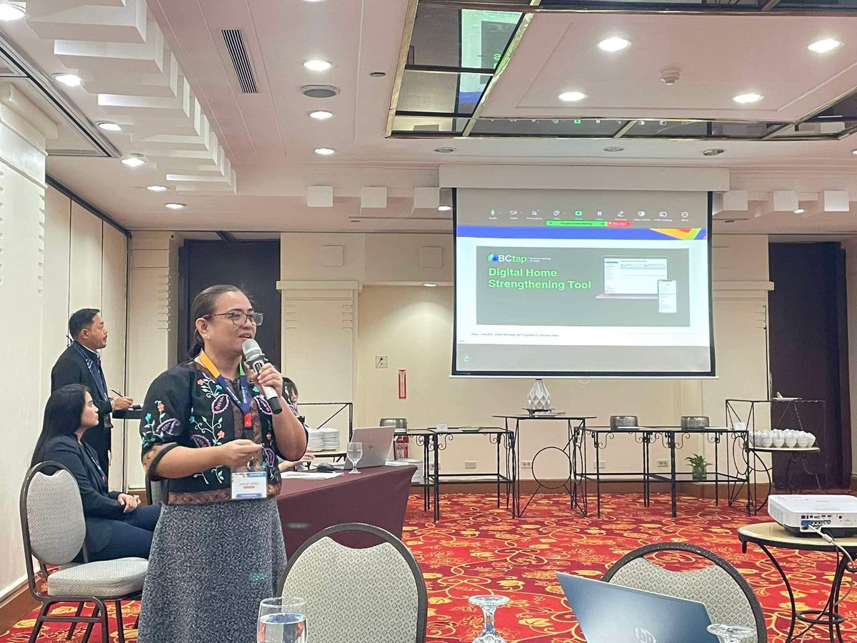 BuildChangePH's tweet photo. During her session yesterday at the #APSSF, Girlie presented how Build Change, homeowners, builders, and financial institutions have collaborated to create an affordable financing option for incremental house strengthening aimed at low- and middle-income families. https://t.co/Z0g5l2VCNJ
