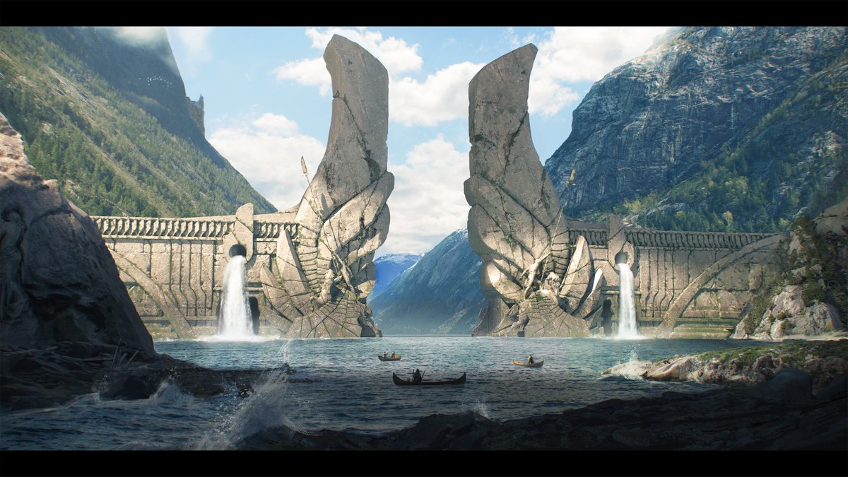 daenosaurus's tweet image. Ancient river gate 
#conceptart #digitalart